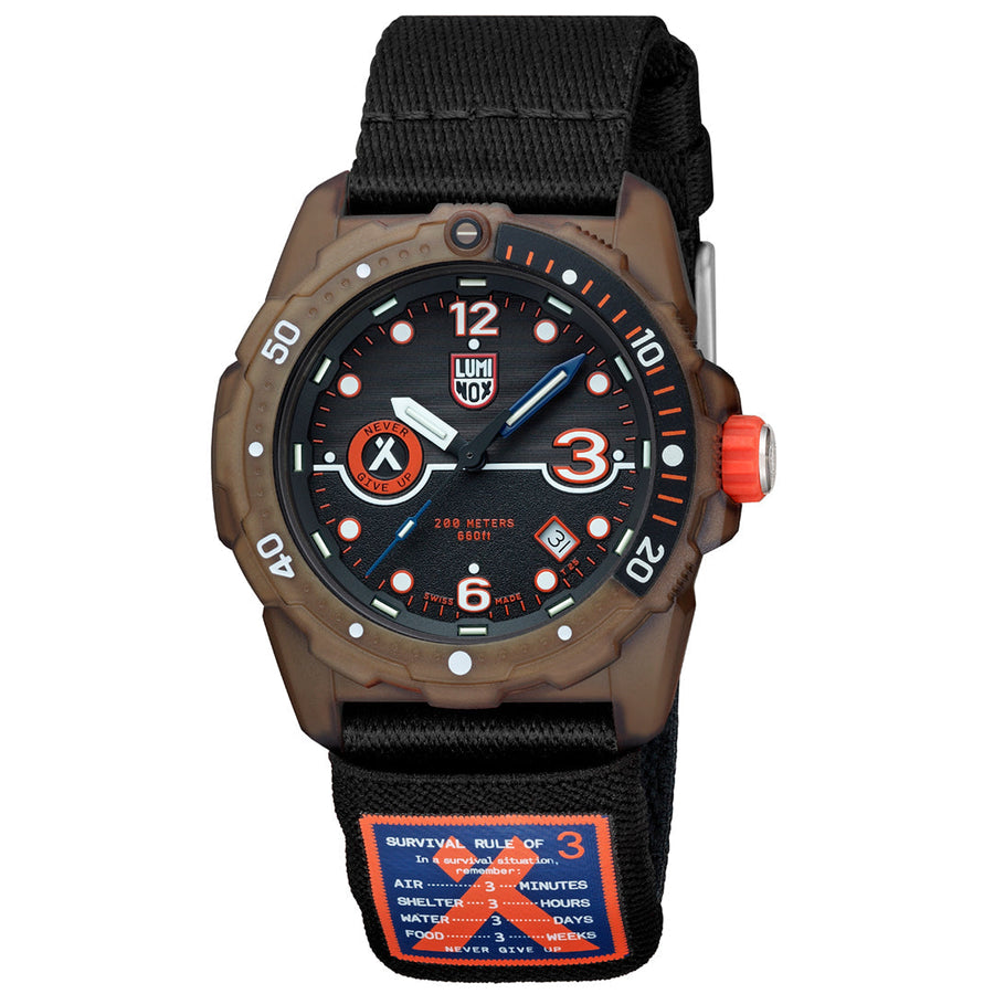 title:Luminox Men's XB.3721.ECO Bear Grylls ECO Tide 42mm Quartz Watch;color:Black