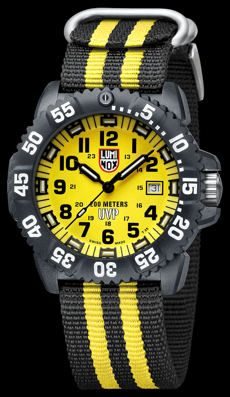 title:Luminox Men's XS.3955.SET Navy Seal 44mm Quartz Watch;color:Black and Yellow