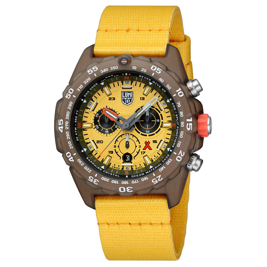 title:Luminox Men's XB.3745.ECO Bear Grylls Survival 45mm Quartz Watch;color:Yellow