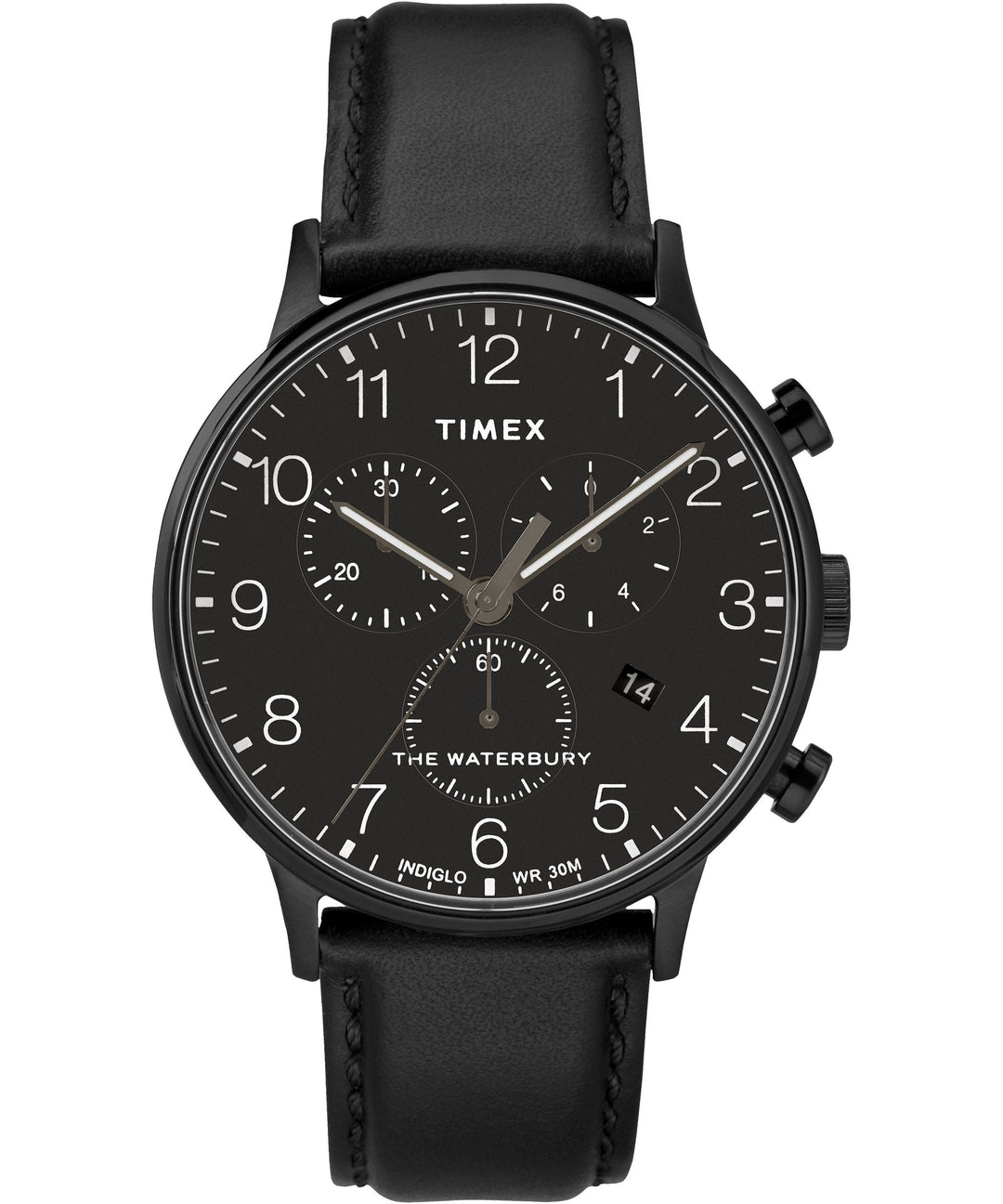 title:Timex Men's Waterbury 40mm Quartz Watch TW2R71800VQ;color:Black