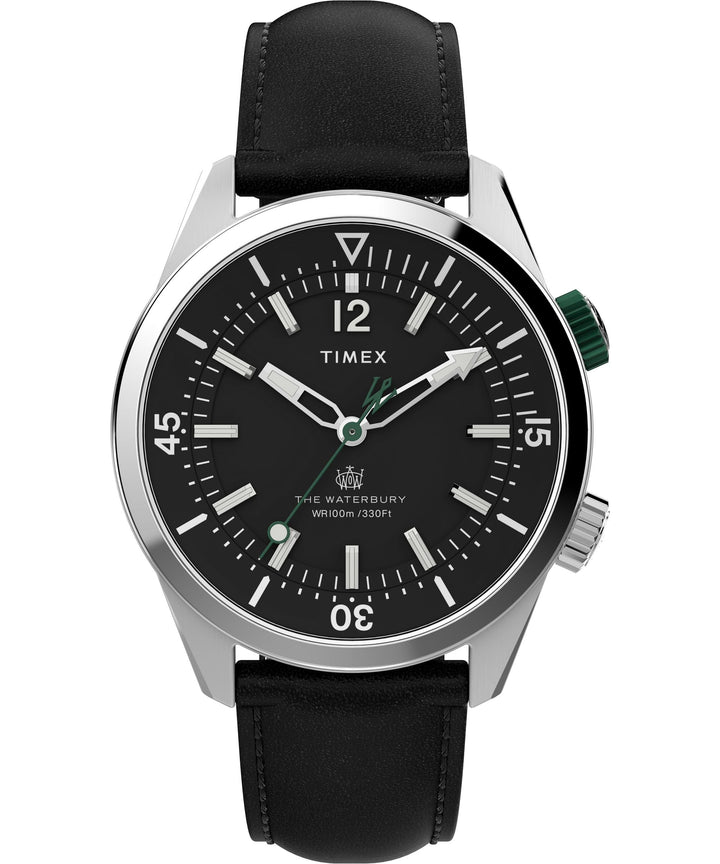 title:Timex Men's Waterbury 41mm Quartz Watch TW2V49800VQ;color:Black