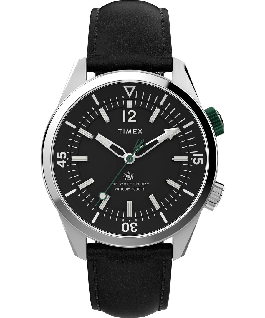 title:Timex Men's Waterbury 41mm Quartz Watch TW2V49800VQ;color:Black