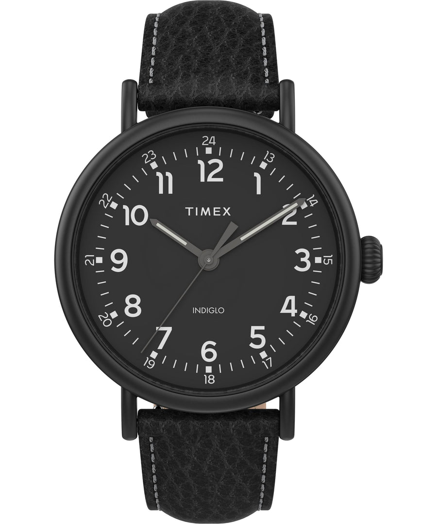 title:Timex Men's Waterbury 43mm Quartz Watch TW2T91000VQ;color:Black