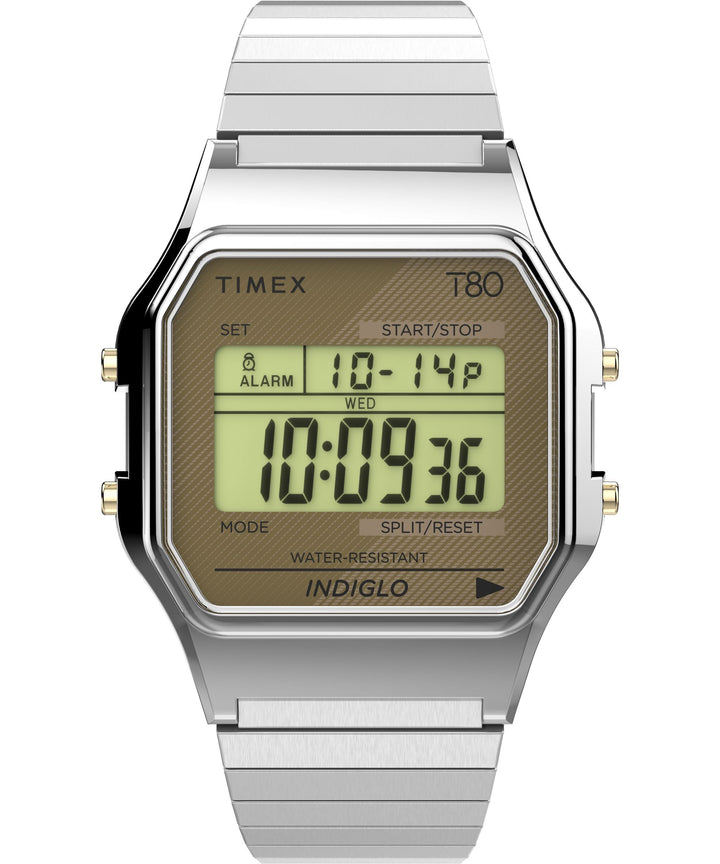 title:Timex Unisex Timex 80 34mm Quartz Watch TW2V19100YB;color:Gold