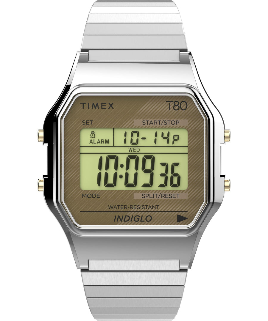 title:Timex Unisex Timex 80 34mm Quartz Watch TW2V19100YB;color:Gold