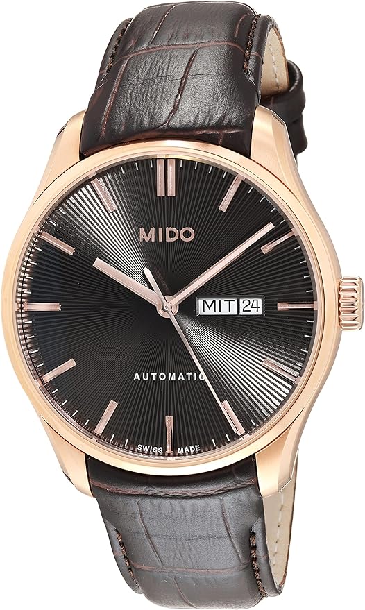 title:Mido Men's Belluna II 42.5mm Automatic Watch M0246303606100;color:Brown