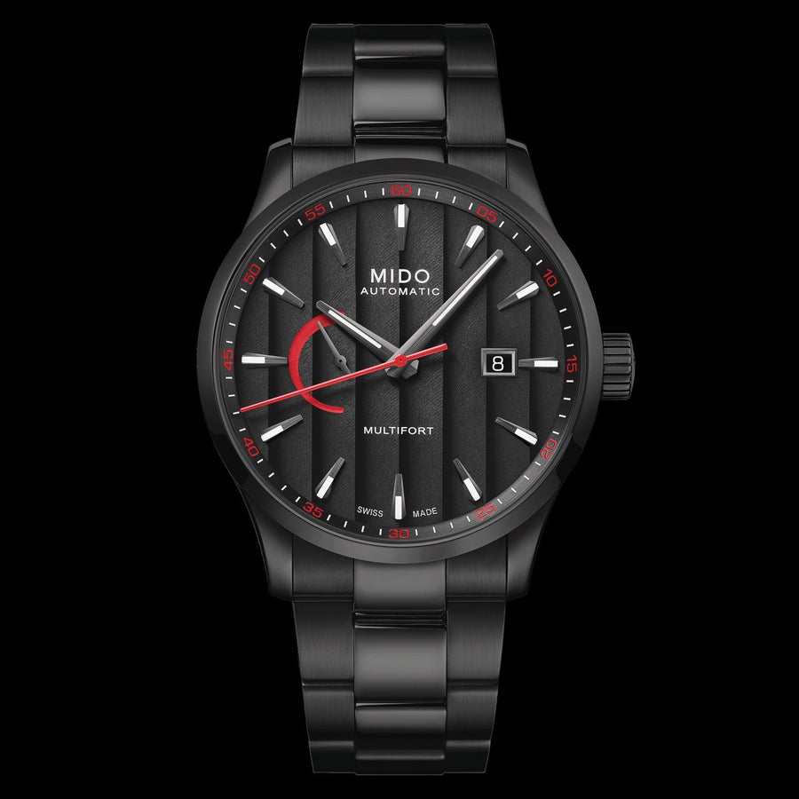 title:Mido Men's Multifort 42mm Automatic Watch M0384243305100;color:Black