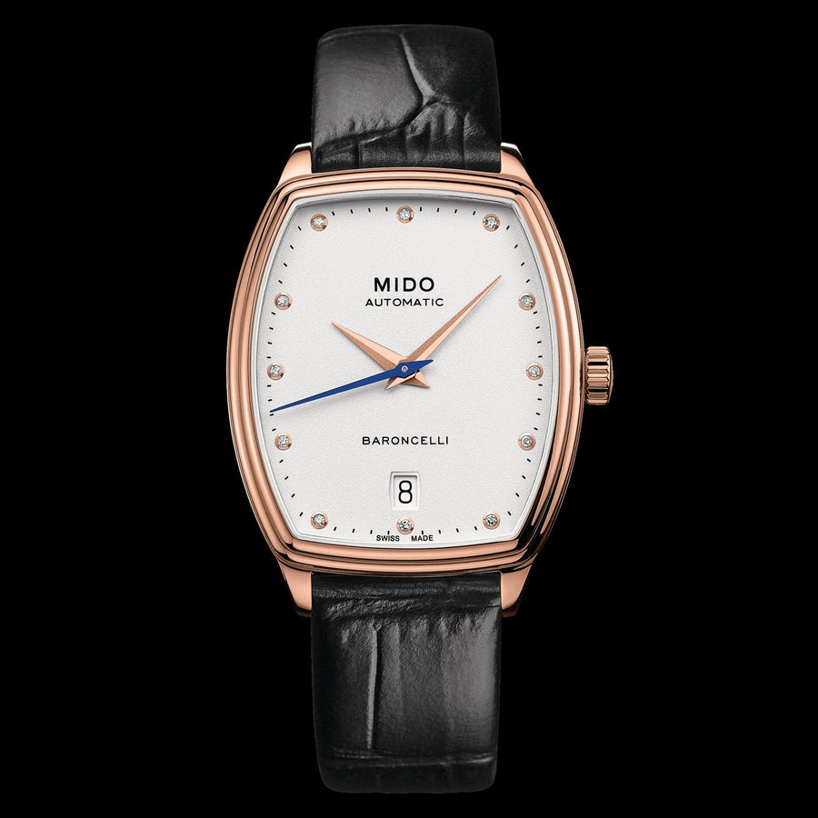 title:Mido Women's Baroncelli 30.5mm Automatic Watch M0413073601600;color:Black