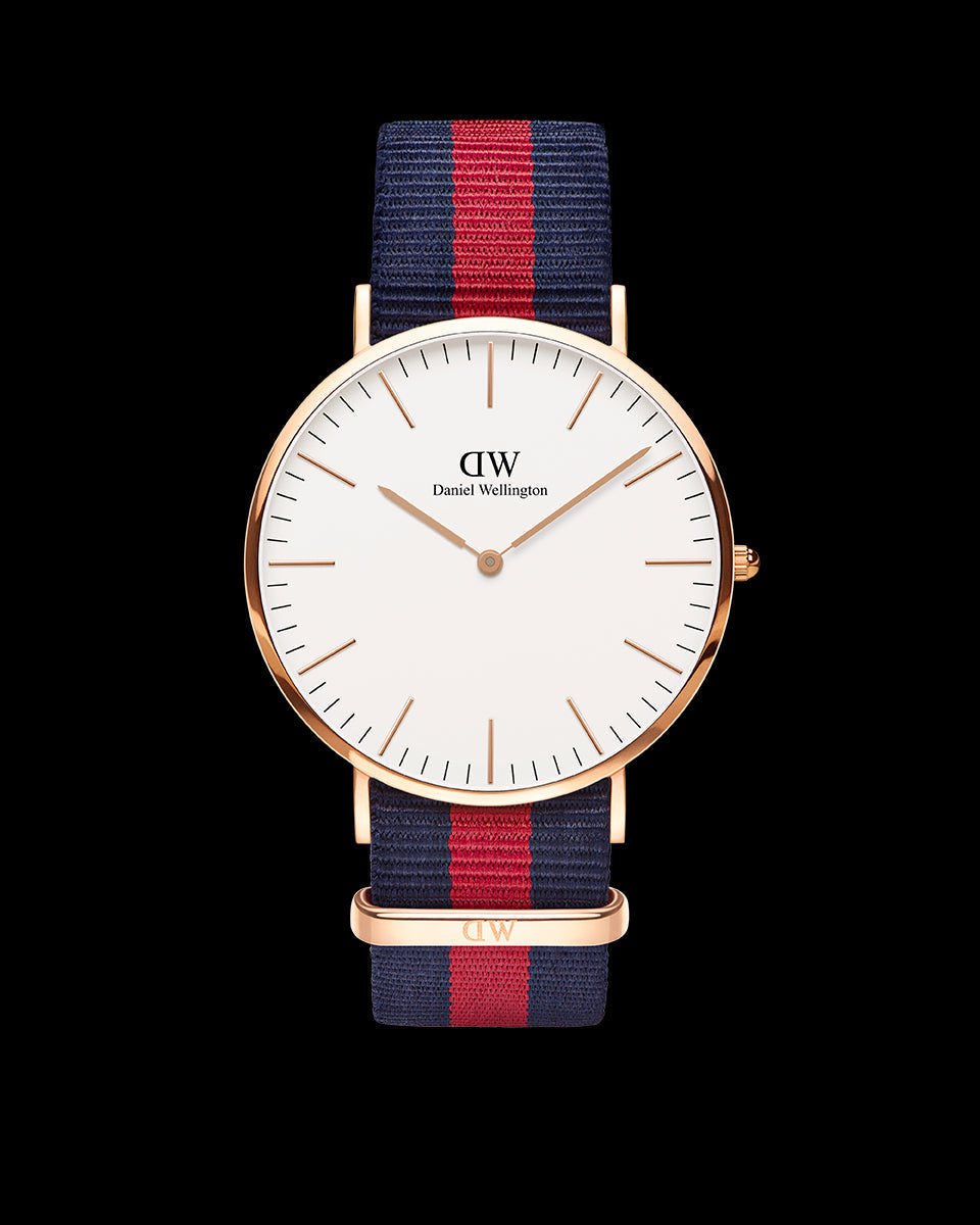 title:Daniel Wellington Men's Classic Oxford 40mm Quartz Watch DW00100001;color:Red and Blue