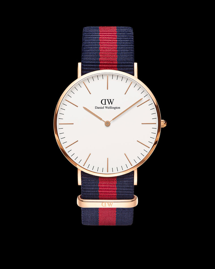 title:Daniel Wellington Men's Classic Oxford 40mm Quartz Watch DW00100001;color:Red and Blue