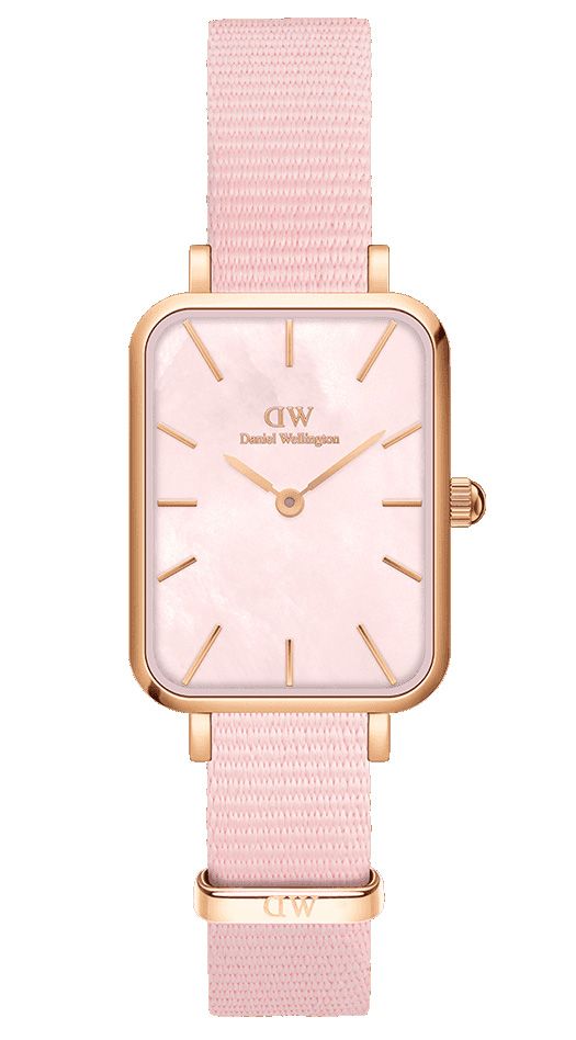 title:Daniel Wellington Women's Quadro Coral 20mm Quartz Watch DW00100509;color:Pink