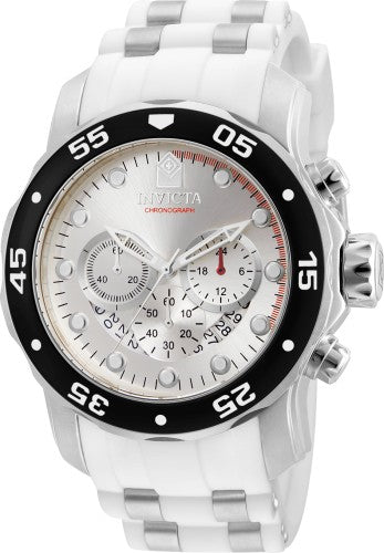 title:Invicta Men's Pro Diver 48mm Quartz Chronograph Watch IN-20290;color:Silver and White