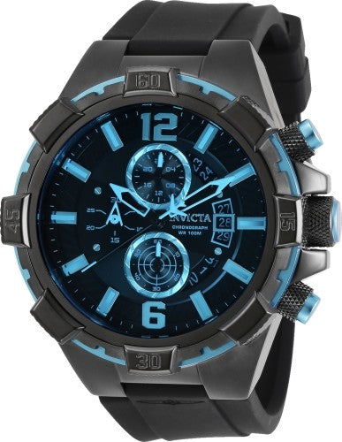 title:Invicta Men's Aviator 50.5mm Quartz Chronograph Watch IN-30407;color:Black