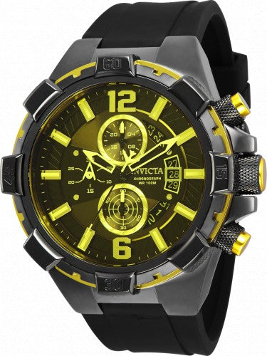 title:Invicta Men's Aviator 52.5mm Quartz Chronograph Watch IN-33061;color:Black