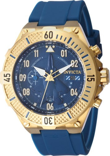 title:Invicta Men's Aviator 50mm Quartz Chronograph Watch IN-39890;color:Blue