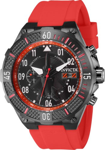 title:Invicta Men's Aviator 50mm Quartz Chronograph Watch IN-39897;color:Red