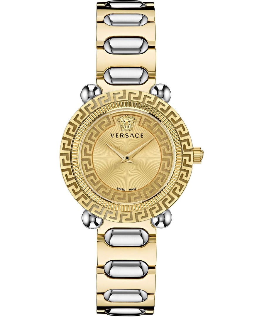 title:Versace Women's Versace Greca Twist 25mm Quartz Watch VE6I00423;color:Gold