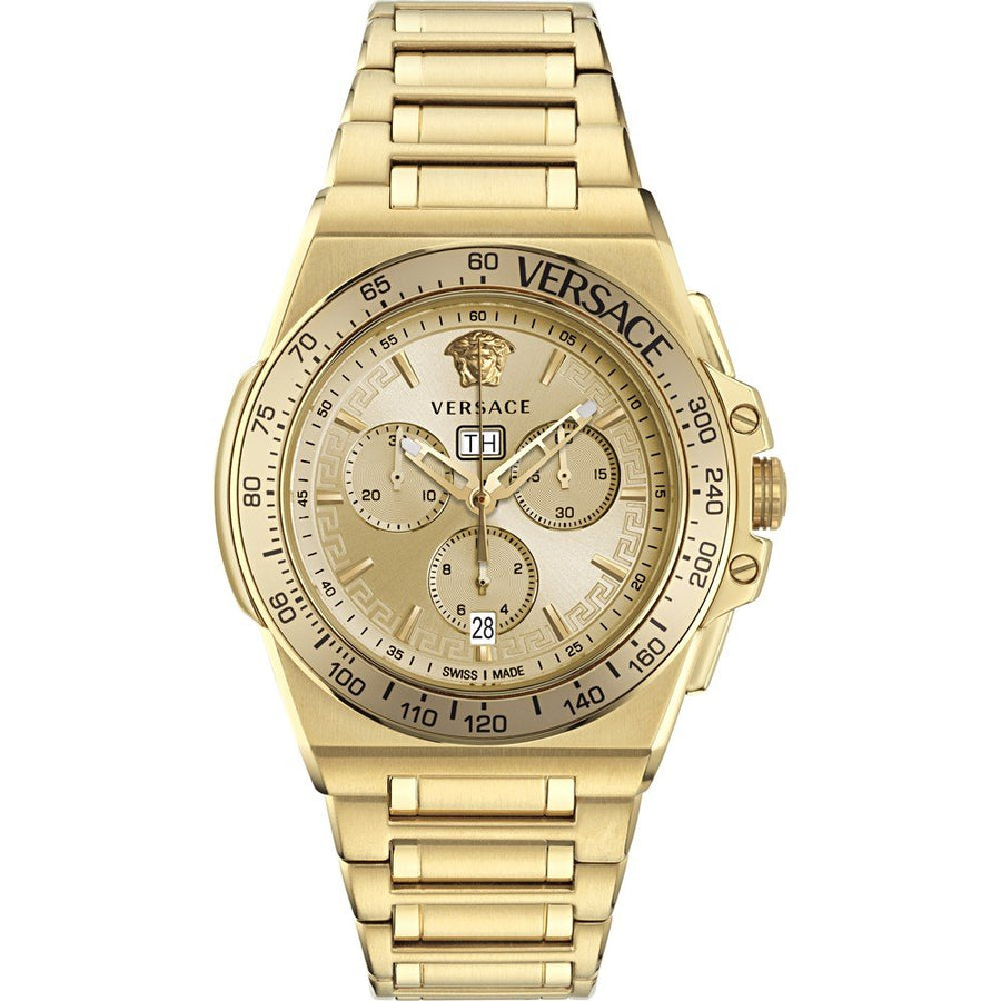 title:Versace Men's Versace Greca Reaction 45mm Quartz Watch VE7H00723;color:Gold