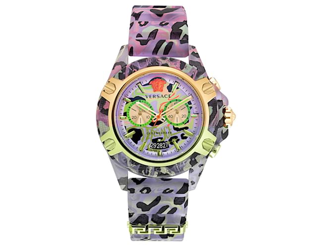 title:Versace Men's Versace Icon Active 44mm Quartz Watch VEZ700722;color:Lilac
