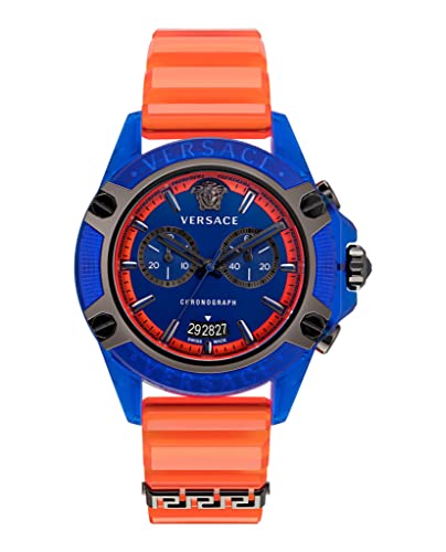 title:Versace Men's Versace Icon Active 44mm Quartz Watch VEZ700922;color:Orange