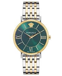 title:Versace Men's Versace V-Eternal 42mm Quartz Watch VEKA00922;color:Silver and Gold