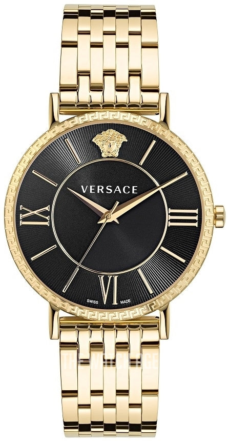 title:Versace Men's Versace V-Eternal 42mm Quartz Watch VEKA01022;color:Gold