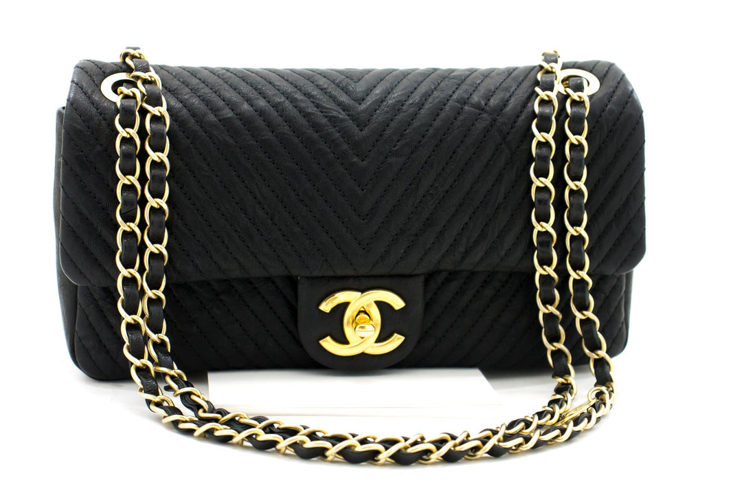Chanel 2015 Chevron V-Stitch Leather Chain New Shoulder Bag