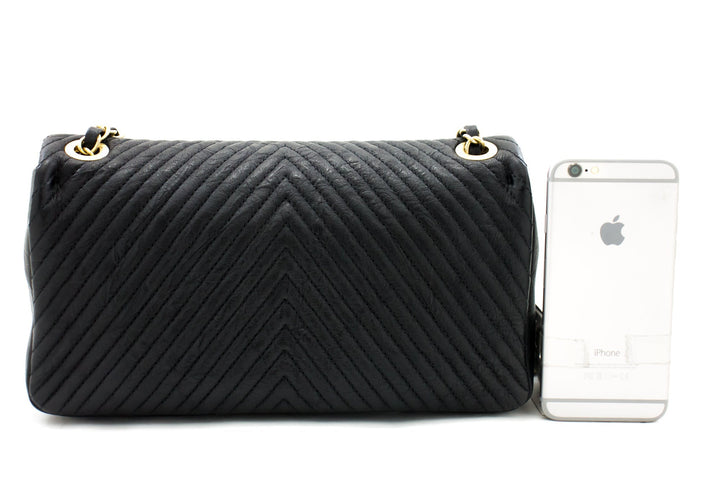Chanel 2015 Chevron V-Stitch Leather Chain New Shoulder Bag