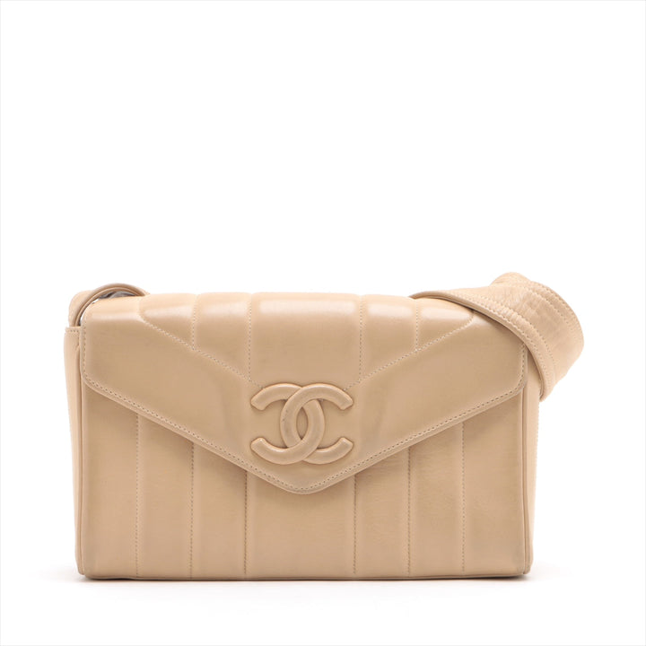 Top Quality Chanel Mademoiselle Shoulder Bag in Lambskin Beige