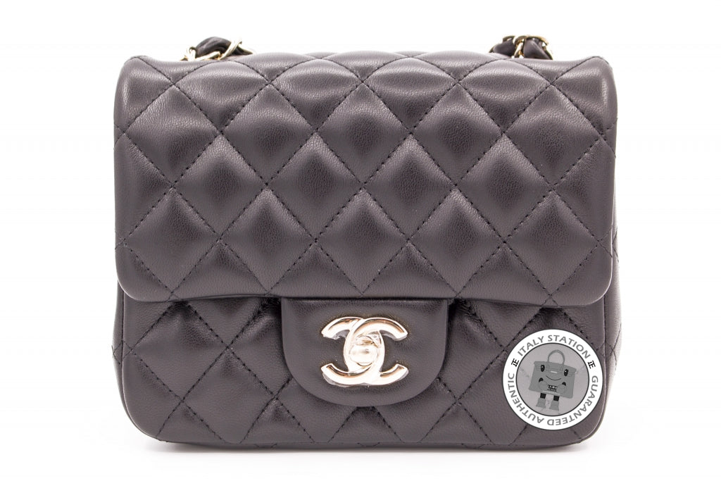 Top Quality Chanel A35200 Y04059 Classic CC Flap Black / 94305 Lambskin Mini Shoulder Bags Pbhw