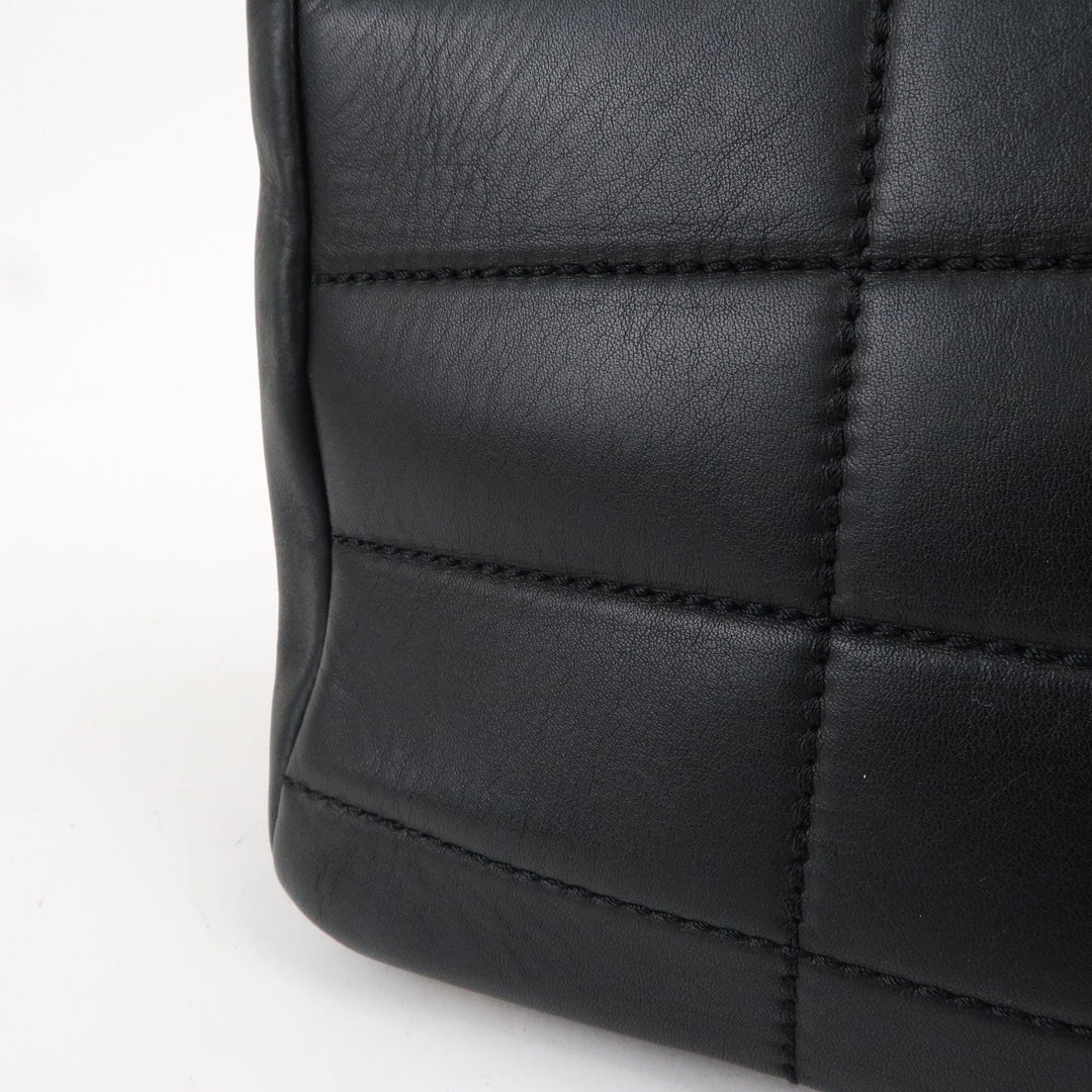 Top Quality Chanel Chocolate Bar Lamb Skin Chain Tote Bag Black