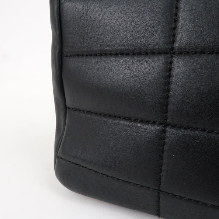 Top Quality Chanel Chocolate Bar Lamb Skin Chain Tote Bag Black
