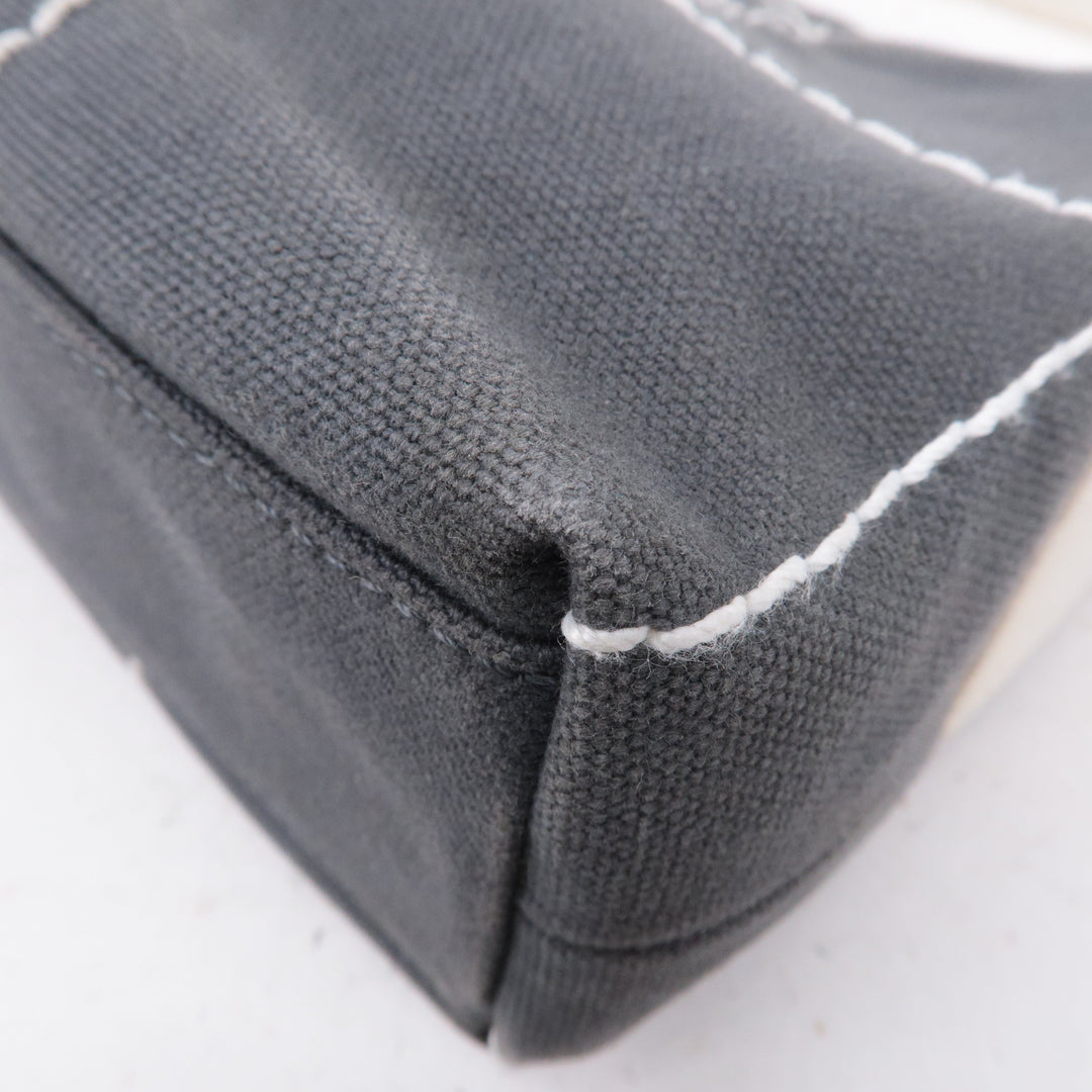 Top Quality Chanel Chocolate Bar Wild Stitch Canvas Hand Bag Gray