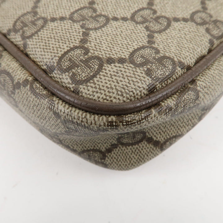 GUCCI Old Gucci GG Plus Leather Shoulder Bag Beige 97.02.068
