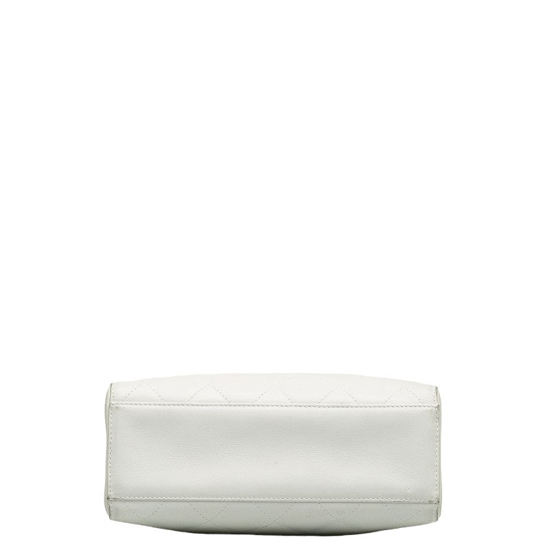 Top Quality Chanel Top Quality Chanel MATRESSE HANDBACK RAMSKIN WHITE LADY'S HANDBACK