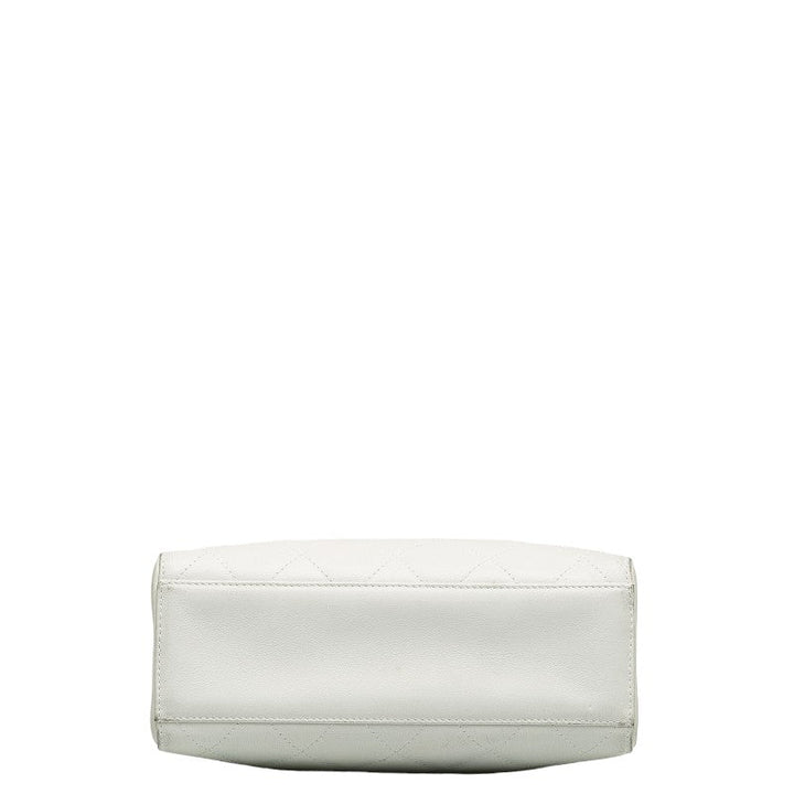 Top Quality Chanel Top Quality Chanel MATRESSE HANDBACK RAMSKIN WHITE LADY'S HANDBACK