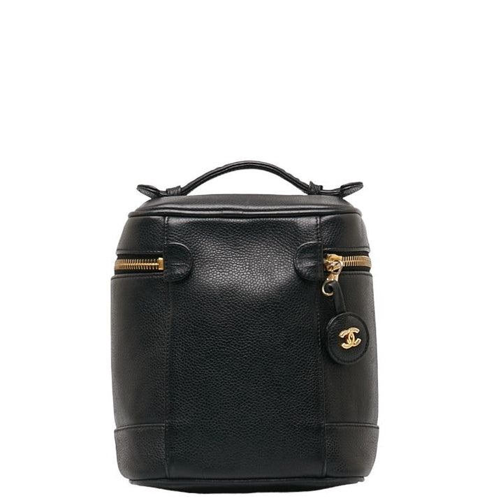Top Quality Chanel DECACOCOMARK Handbag Vanity Bag Black Caviar S  CHANEL