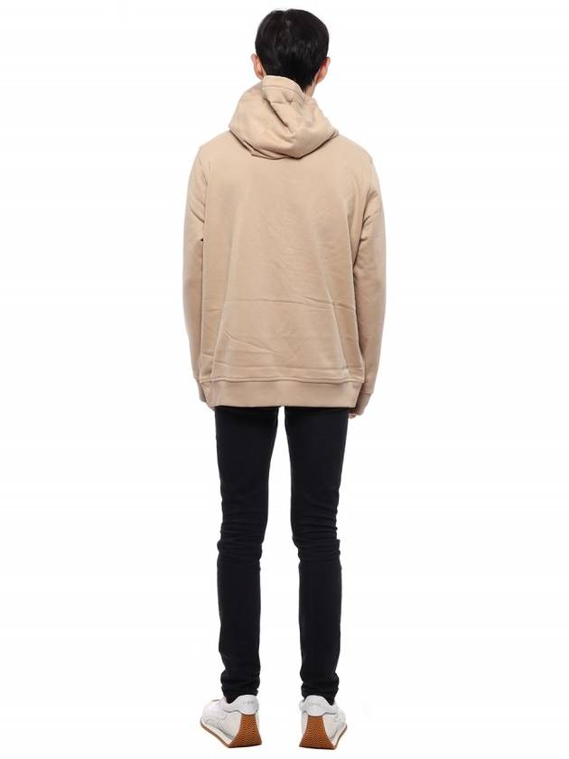 Burberry Embroidered EKD Cotton Hoodie Beige