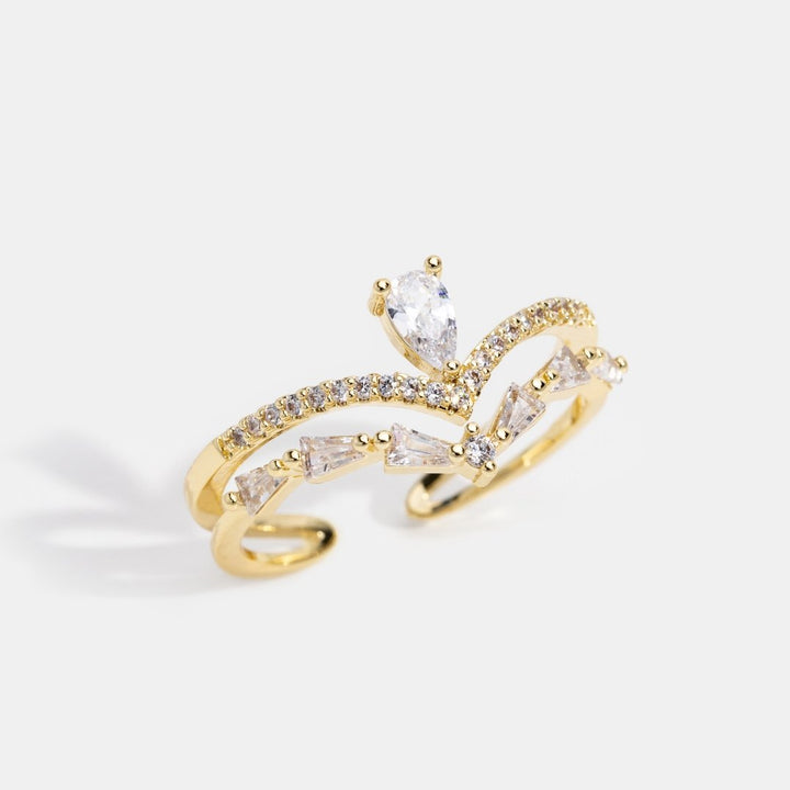 14K Gold Crystal Rings