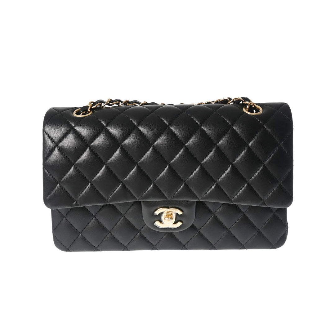 Top Quality Chanel Top Quality Chanel Mattress W Flap Chain Shelter 25cm Black Gold Tools A01112 Lady Ramskin Shelter Bag Unused