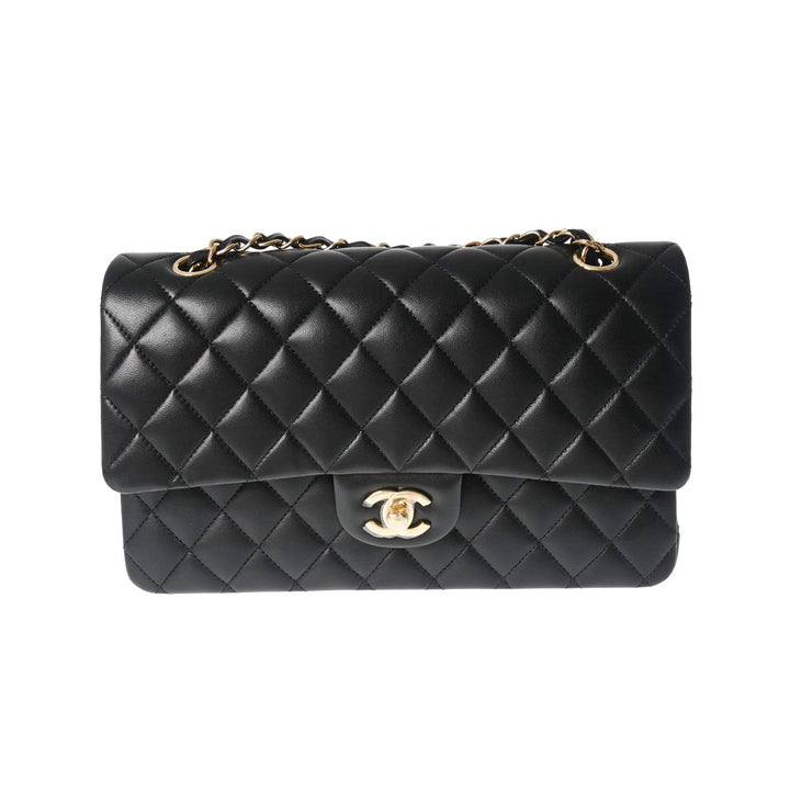 Top Quality Chanel Top Quality Chanel Mattress W Flap Chain Shelter 25cm Black Gold Tools A01112 Lady Ramskin Shelter Bag Unused
