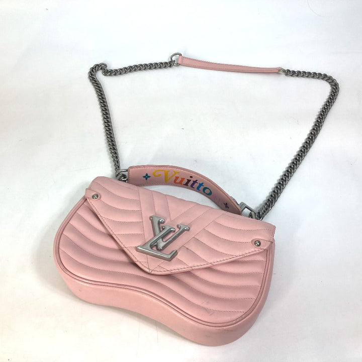 LOUIS VUITTON Shoulder Bag M51944 leather pink Crossbody New Wave Chain Bag MM Women