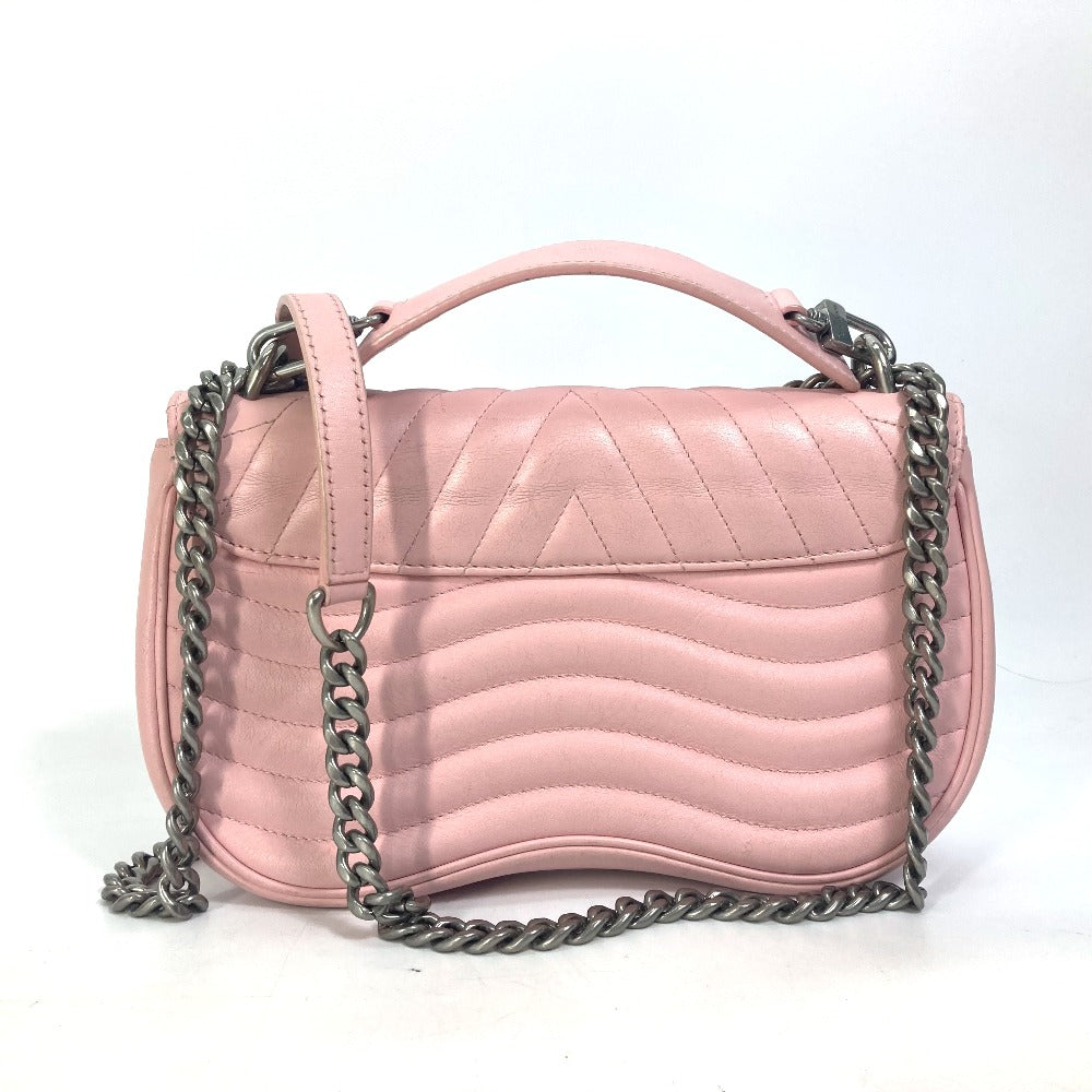 LOUIS VUITTON Shoulder Bag M51944 leather pink Crossbody New Wave Chain Bag MM Women