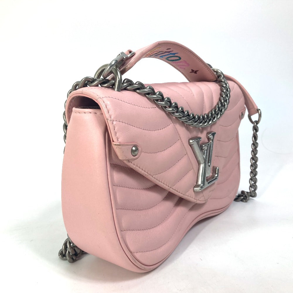 LOUIS VUITTON Shoulder Bag M51944 leather pink Crossbody New Wave Chain Bag MM Women