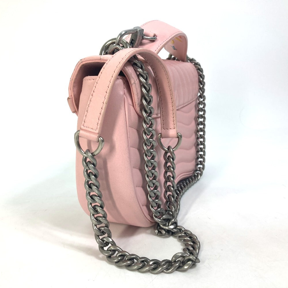 LOUIS VUITTON Shoulder Bag M51944 leather pink Crossbody New Wave Chain Bag MM Women