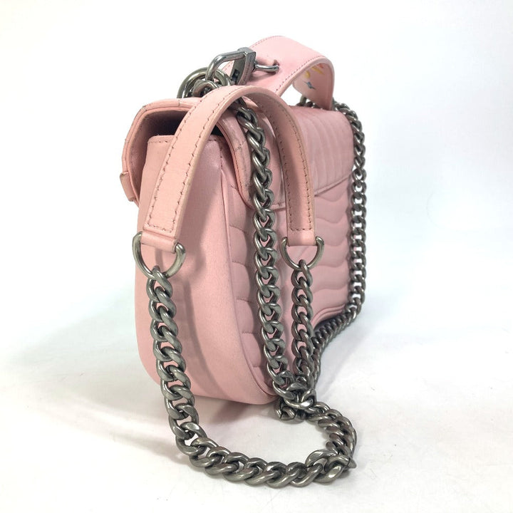 LOUIS VUITTON Shoulder Bag M51944 leather pink Crossbody New Wave Chain Bag MM Women