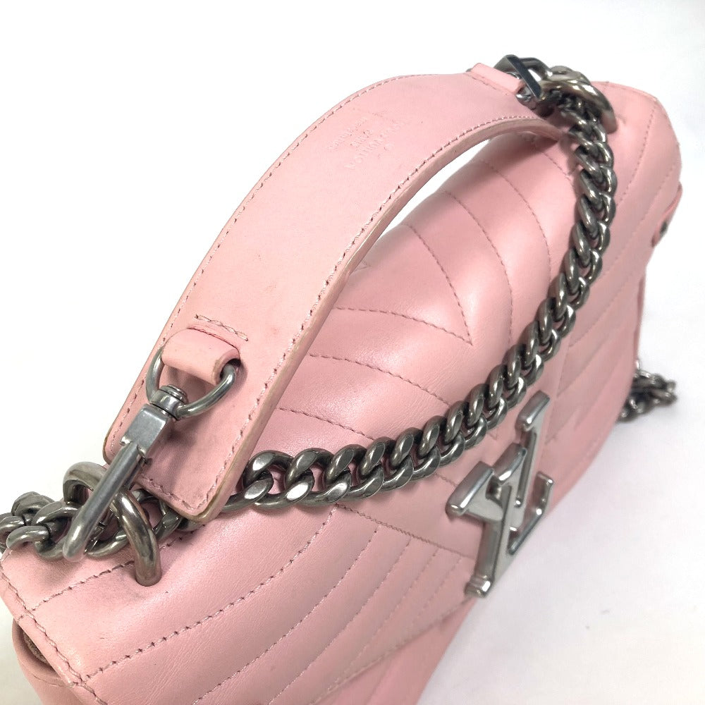 LOUIS VUITTON Shoulder Bag M51944 leather pink Crossbody New Wave Chain Bag MM Women