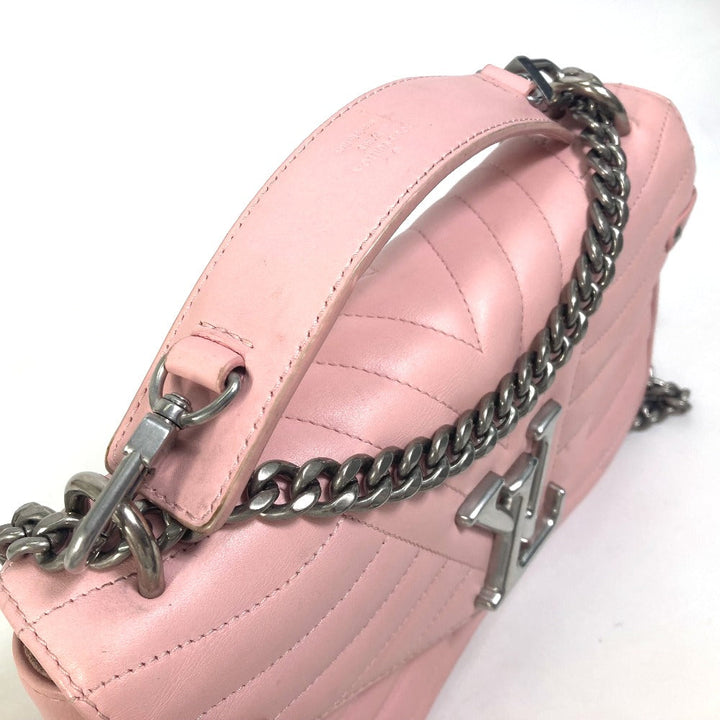 LOUIS VUITTON Shoulder Bag M51944 leather pink Crossbody New Wave Chain Bag MM Women