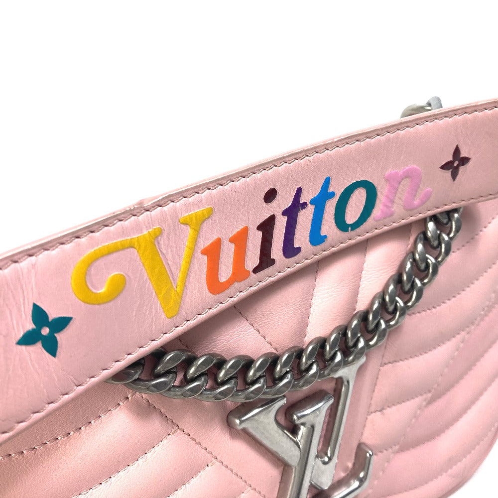 LOUIS VUITTON Shoulder Bag M51944 leather pink Crossbody New Wave Chain Bag MM Women