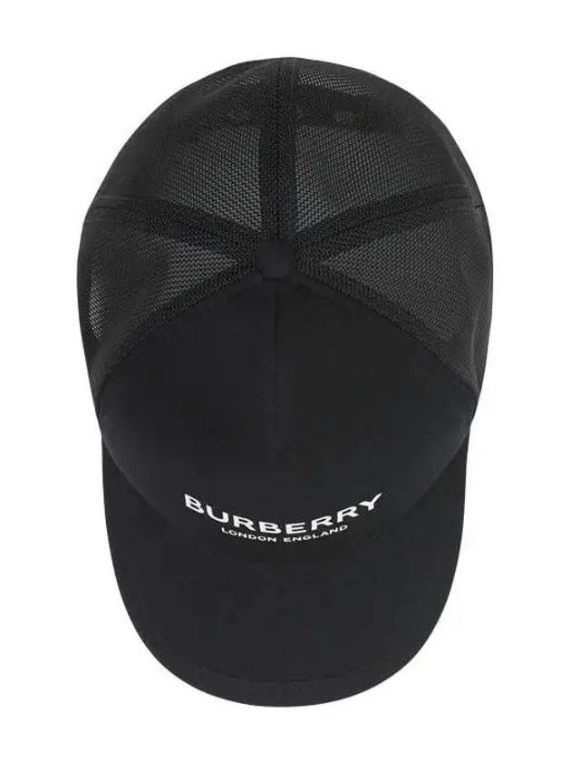 Burberry Logo Print Mesh Ball Cap Black